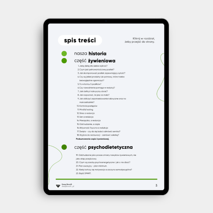 Ebook - Świadome Odchudzanie - Spis Treści
