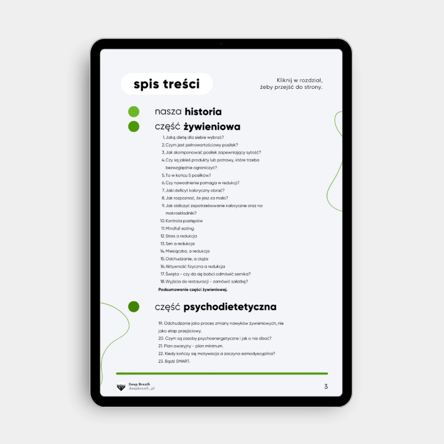 Ebook - Świadome Odchudzanie - Spis Treści