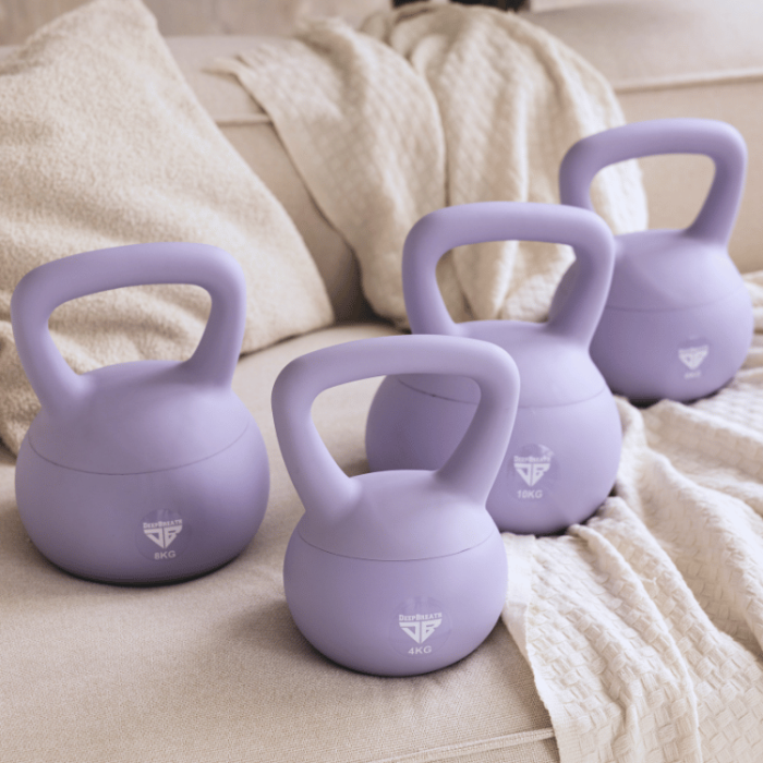 Zestaw 4 Kettlebells miękkie - Purple