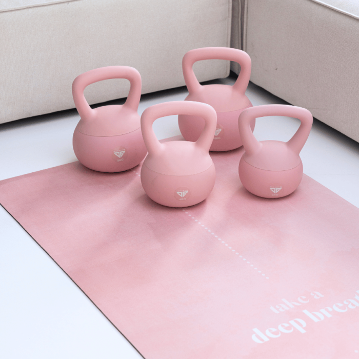 Zestaw Pink - Kettlebells i Mata do ćwiczeń