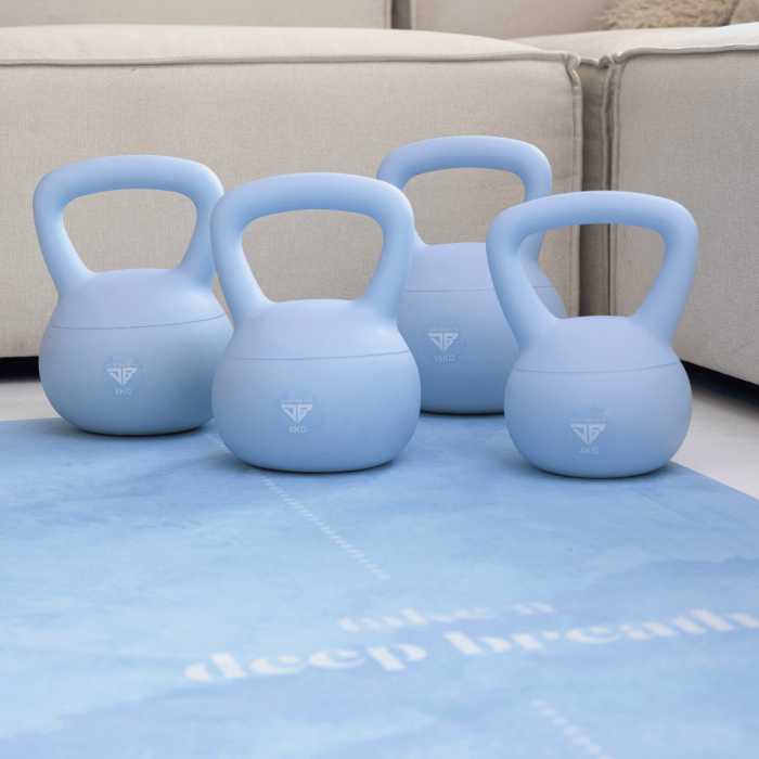 Zestaw Blue - Kettlebells i Mata do ćwiczeń
