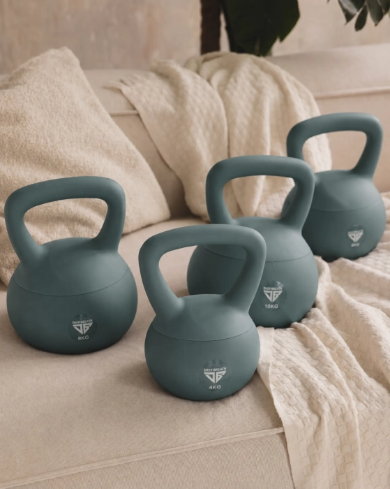 Zestaw 4 Kettlebells miękkie - Dark Green (4,6,8,10 kg)