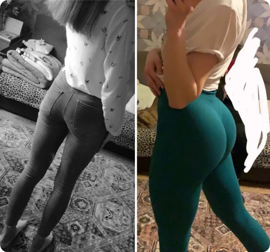 Sylwia zbudowała pośladki w domu.