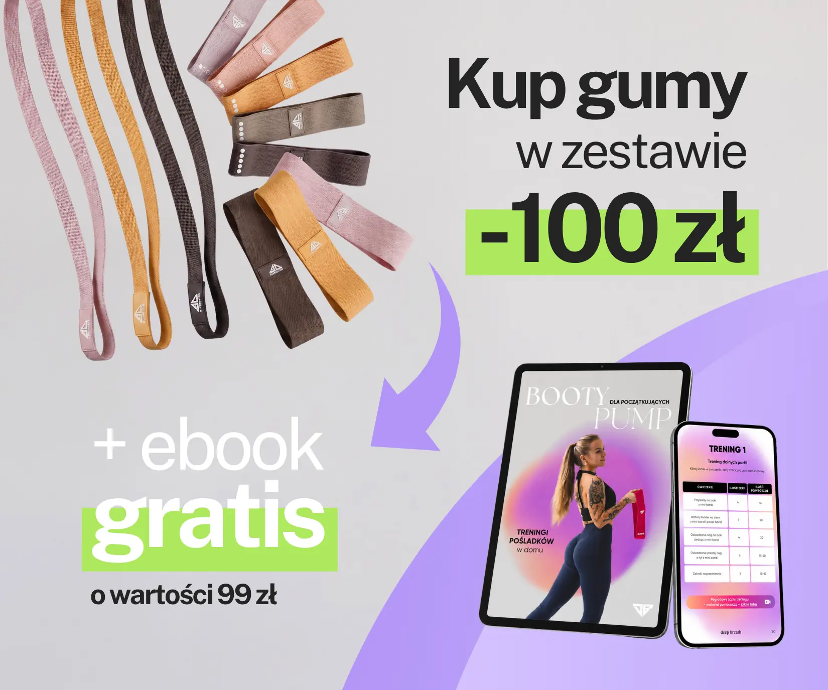 Zestaw gum Deep Breath z ebookiem Booty Pump gratis