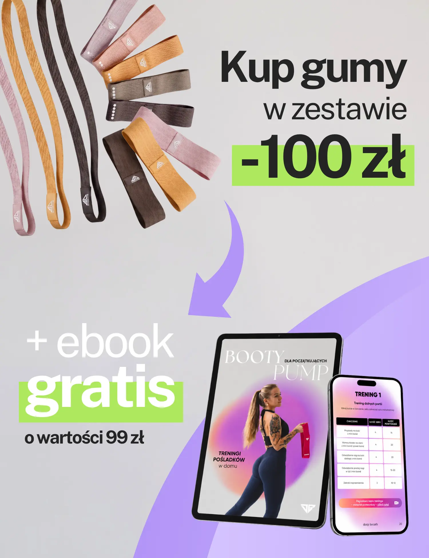 Zestaw gum Deep Breath z ebookiem Booty Pump gratis
