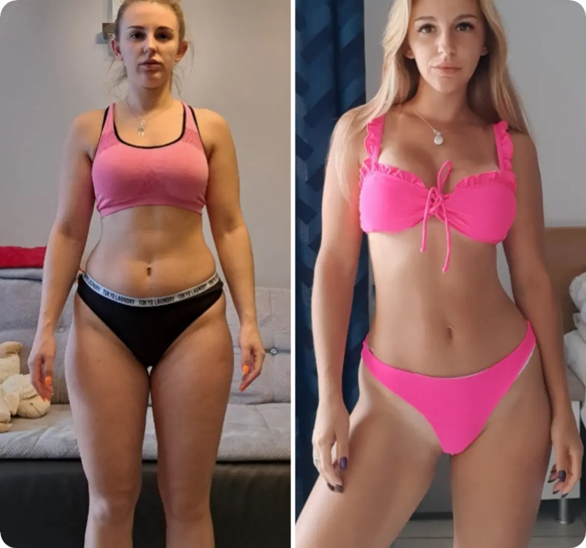 Agnieszka schudła 10 kg z dietą i treningami w domu.